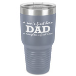 Father's Day Quotes & Sayings 30 oz Stainless Steel Tumbler - Grey - Single-Sided