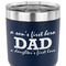 Father's Day Quotes & Sayings 30 oz Stainless Steel Ringneck Tumbler - Navy - CLOSE UP