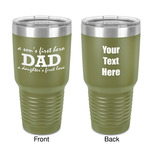 Father's Day Quotes & Sayings 30 oz Stainless Steel Tumbler - Olive - Double-Sided