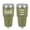 Father's Day Quotes & Sayings 30 oz Stainless Steel Ringneck Tumbler - Olive - Double Sided - Front & Back