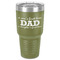 Father's Day Quotes & Sayings 30 oz Stainless Steel Ringneck Tumbler - Olive - Front