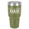 Father's Day Quotes & Sayings 30 oz Stainless Steel Tumbler - Olive - Single-Sided