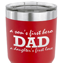 Father's Day Quotes & Sayings 30 oz Stainless Steel Tumbler - Red - Single Sided