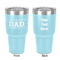 Father's Day Quotes & Sayings 30 oz Stainless Steel Ringneck Tumbler - Teal - Double Sided - Front & Back