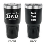 Father's Day Quotes & Sayings 30 oz Stainless Steel Tumbler - Black - Double Sided