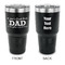 Father's Day Quotes & Sayings 30 oz Stainless Steel Ringneck Tumblers - Black - Double Sided - APPROVAL