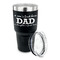 Father's Day Quotes & Sayings 30 oz Stainless Steel Ringneck Tumblers - Black - LID OFF