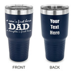 Father's Day Quotes & Sayings 30 oz Stainless Steel Tumbler - Navy - Double Sided