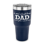 Father's Day Quotes & Sayings 30 oz Stainless Steel Tumbler - Navy - Single Sided