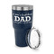 Father's Day Quotes & Sayings 30 oz Stainless Steel Ringneck Tumblers - Navy - LID OFF