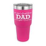 Father's Day Quotes & Sayings 30 oz Stainless Steel Tumbler - Pink - Single Sided