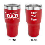 Father's Day Quotes & Sayings 30 oz Stainless Steel Tumbler - Red - Double Sided