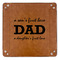 Father's Day Quotes & Sayings 9" x 9" Leatherette Snap Up Tray - APPROVAL (FLAT)