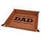 Father's Day Quotes & Sayings Faux Leather Dice Tray - 9" x 9" - Rawhide