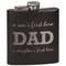 Father's Day Quotes & Sayings Black Flask - Engraved Front
