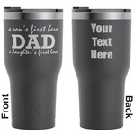 Father's Day Quotes & Sayings RTIC Tumbler - Black - Engraved Front & Back (Personalized)
