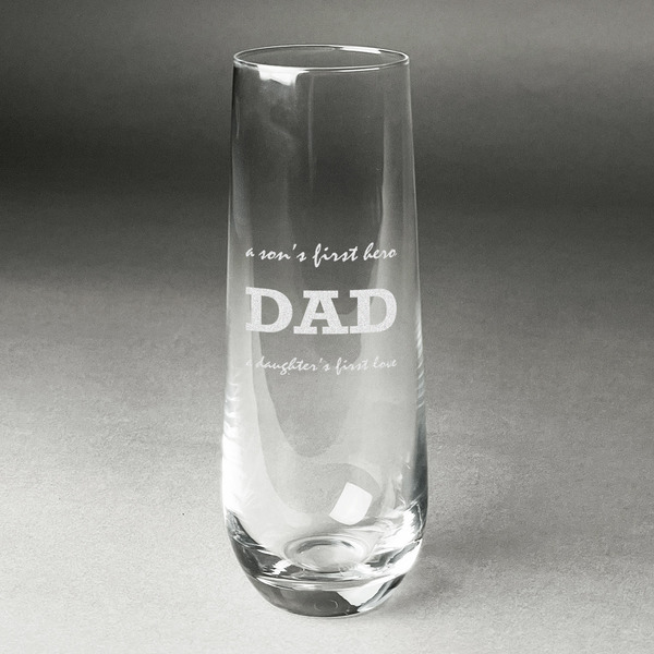 Custom Father's Day Quotes & Sayings Champagne Flute - Stemless Engraved - Single