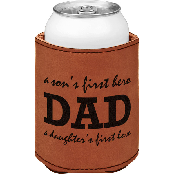 Custom Father's Day Quotes & Sayings Leatherette Can Sleeve - Double Sided (Personalized)