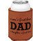 Father's Day Quotes & Sayings Cognac Leatherette Can Sleeve - Single Front