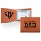 Father's Day Quotes & Sayings Leatherette Certificate Holder - Front and Inside (Personalized)