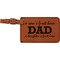 Father's Day Quotes & Sayings Cognac Leatherette Luggage Tags
