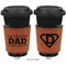 Father's Day Quotes & Sayings Cognac Leatherette Mug Sleeve - Double Sided Apvl