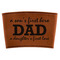 Father's Day Quotes & Sayings Cognac Leatherette Mug Sleeve - Flat