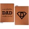 Father's Day Quotes & Sayings Cognac Leatherette Portfolios with Notepad - Large - Double Sided - Apvl