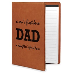 Father's Day Quotes & Sayings Leatherette Portfolio with Notepad (Personalized)