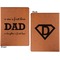 Father's Day Quotes & Sayings Cognac Leatherette Portfolios with Notepad - Small - Double Sided- Apvl