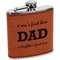Father's Day Quotes & Sayings Leatherette Wrapped Stainless Steel Flask (Personalized)