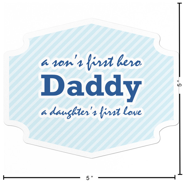 Father's Day Quotes & Sayings Custom Shape Iron On Patches - L PATCH w/measurements