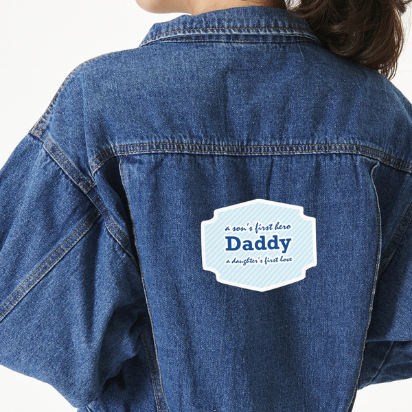 Custom Father's Day Quotes & Sayings Twill Iron On Patch - Custom Shape - X-Large