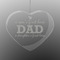 Father's Day Quotes & Sayings Engraved Glass Ornaments - Heart