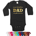 Father's Day Quotes & Sayings Bodysuit w/Foil - Long Sleeves (Personalized)