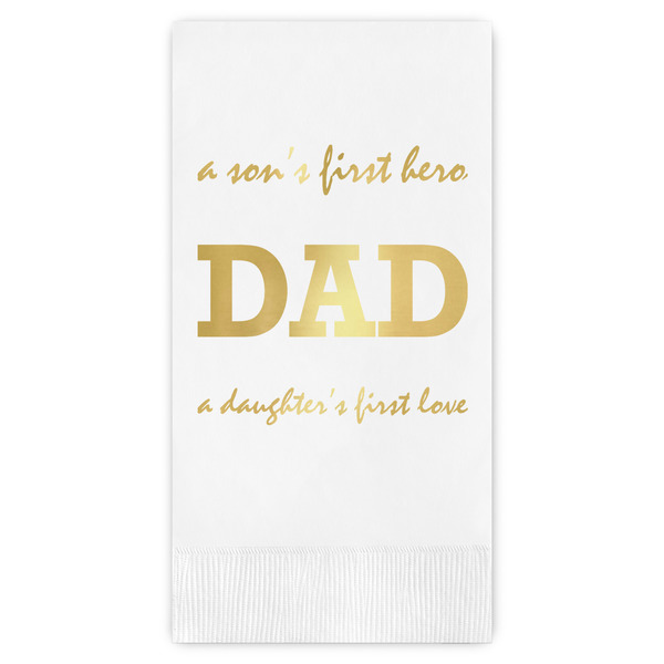 Custom Father's Day Quotes & Sayings Guest Napkins - Foil Stamped