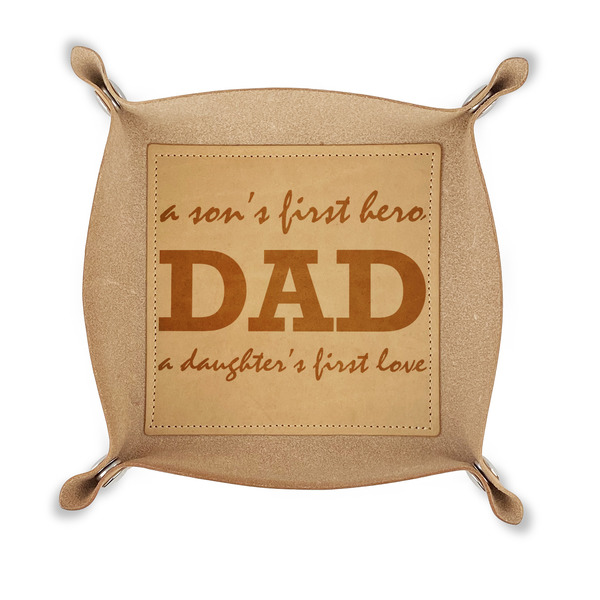 Custom Father's Day Quotes & Sayings Genuine Leather Valet Tray