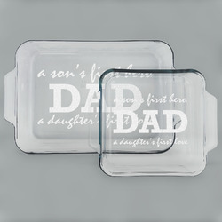 Father's Day Quotes & Sayings Set of Glass Baking & Cake Dish - 13in x 9in & 8in x 8in