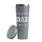 Father's Day Quotes & Sayings Grey RTIC Everyday Tumbler - 28 oz. - Lid Off