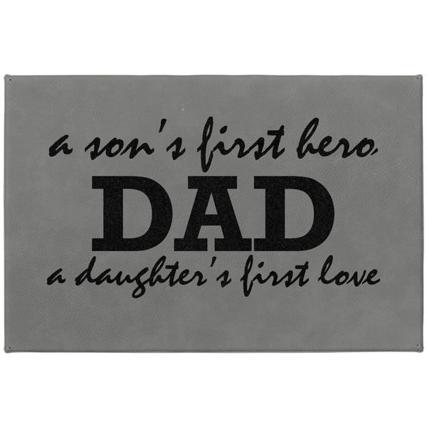 Father's Day Quotes & Sayings Large Engraved Gift Box with Leather Lid - Approval