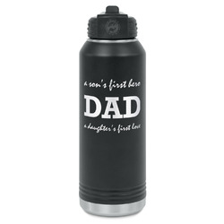 Father's Day Quotes & Sayings Water Bottle - Laser Engraved - Front