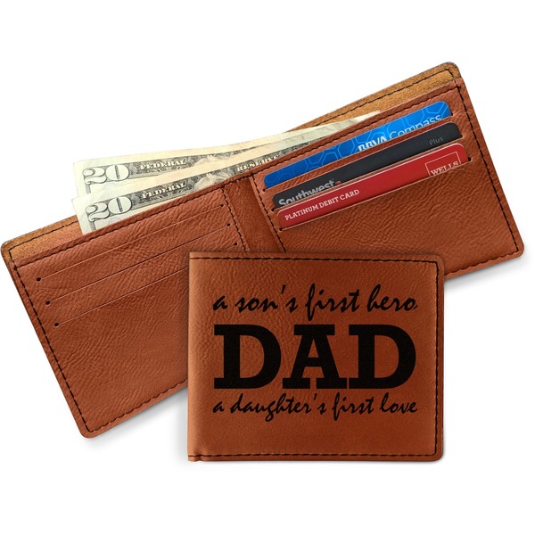 Father's Day Quotes & Sayings Leather Bifold Wallet - Main