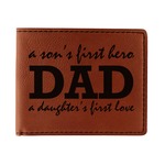 Father's Day Quotes & Sayings Leatherette Bifold Wallet (Personalized)