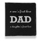 Father's Day Quotes & Sayings Leather Binder - 1" - Black - Front View