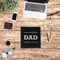 Father's Day Quotes & Sayings Leather Binder - 1" - Black - Lifestyle