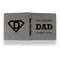 Father's Day Quotes & Sayings Leather Binder - 1" - Grey - Back Spine Front View