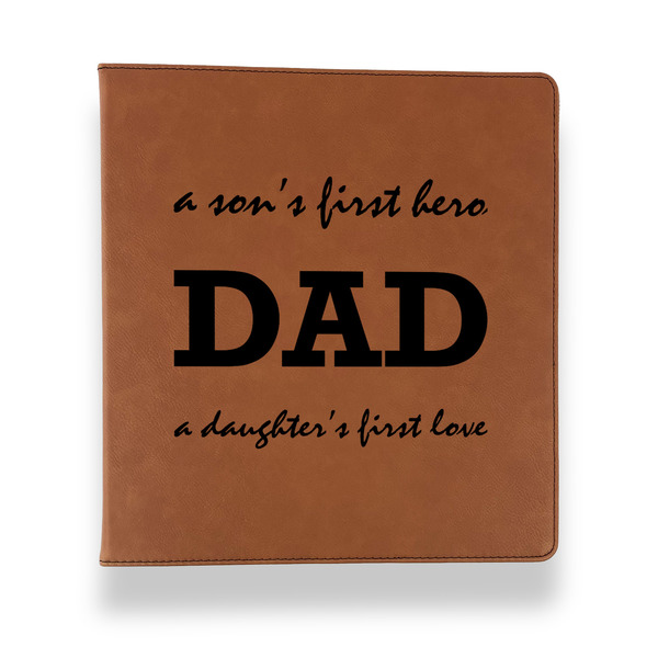 Father's Day Quotes & Sayings Leather Binder - 1" - Rawhide - Front View