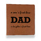 Father's Day Quotes & Sayings Leather Binder - 1" - Rawhide - Front View