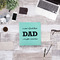 Father's Day Quotes & Sayings Leather Binder - 1" - Teal - Lifestyle View