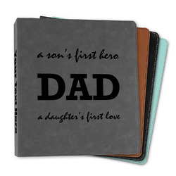 Father's Day Quotes & Sayings Leather Binder - 1"